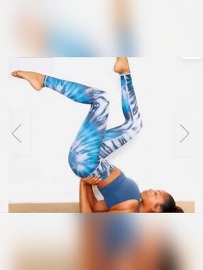 ○●○● Niyama Sol Blue Tie-Dye High-Waist Barefoot  Leggings Size S
